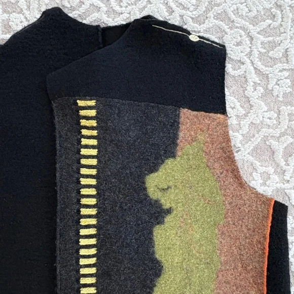 Mina Norton Felted Wool Long Vest - Picture 8 of 15